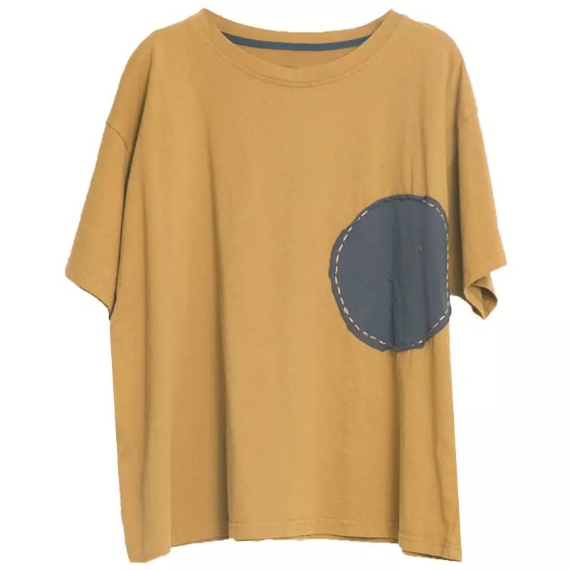 2022 new loose western style large size women's simple casual trendy T-shirt top