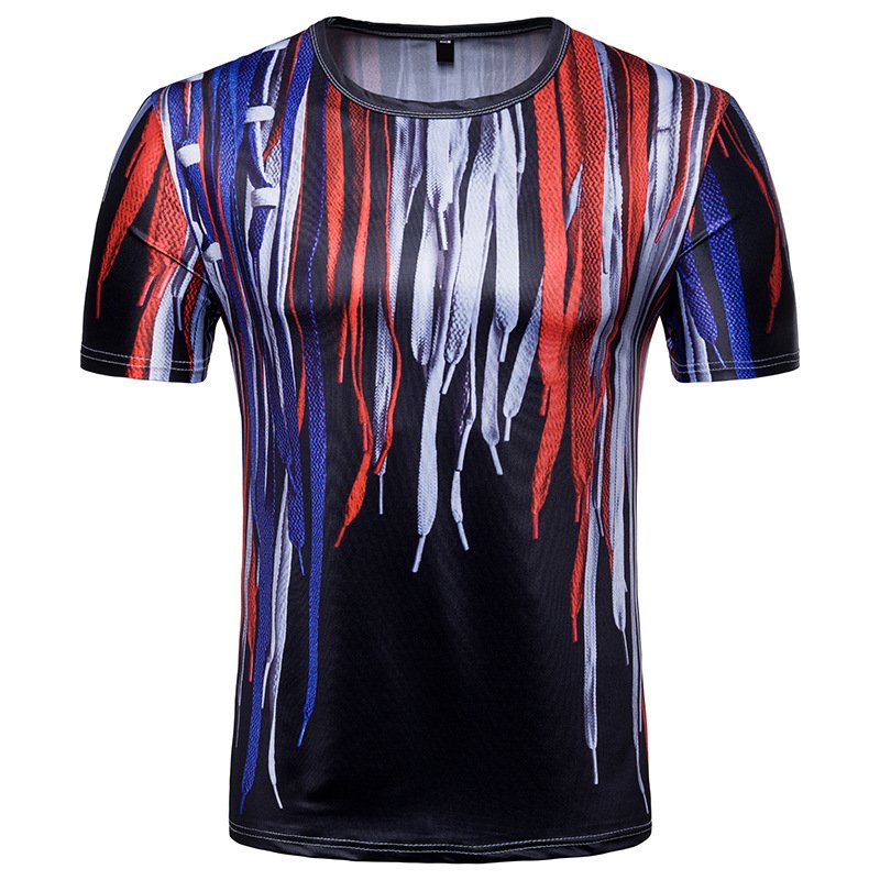 Foreign trade men's 3DT shirt sports style printing PRO sports T-shirt printing short sleeve T411