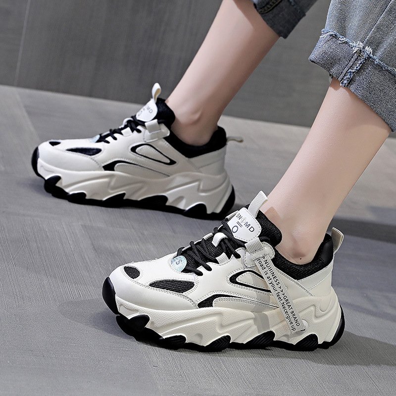 Spring and summer new women's shoes new trendy shoes sports dad breathable net shoes women