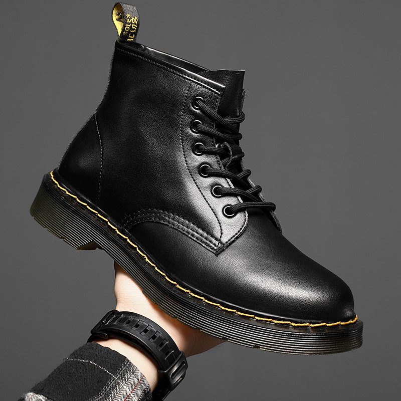 Martin boots men new leather autumn men's boots casual leather boots men's high-top men's shoes trend