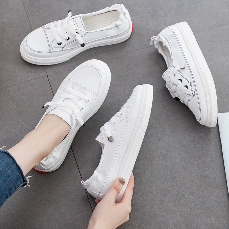 Flying woven sports shoes female breathable white shoes female summer new student running board shoes lazy