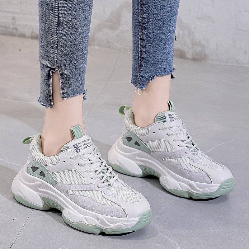 Women's spring new women's shoes tide thick-soled increased sports casual shoes