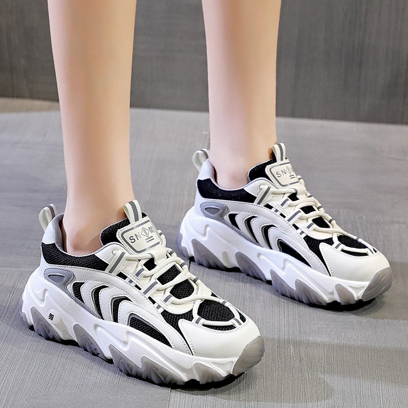 Women's autumn new women's shoes round toe sports casual shoes breathable thick bottom climax shoes women